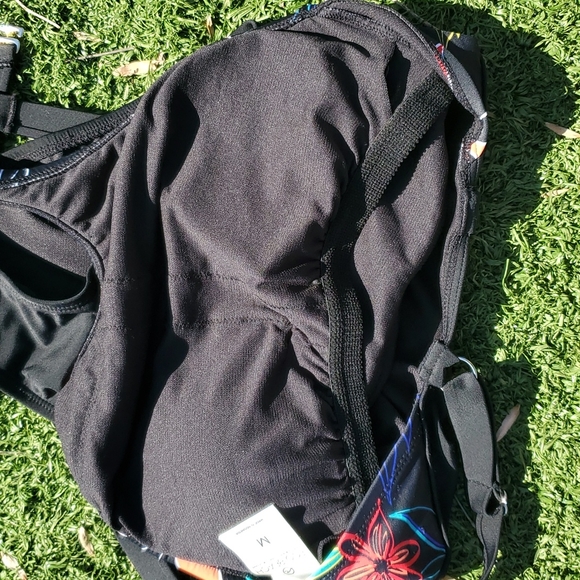 NEW Eco Beach Black Floral High Neck One Piece Swimsuit Size M - Picture 8 of 14